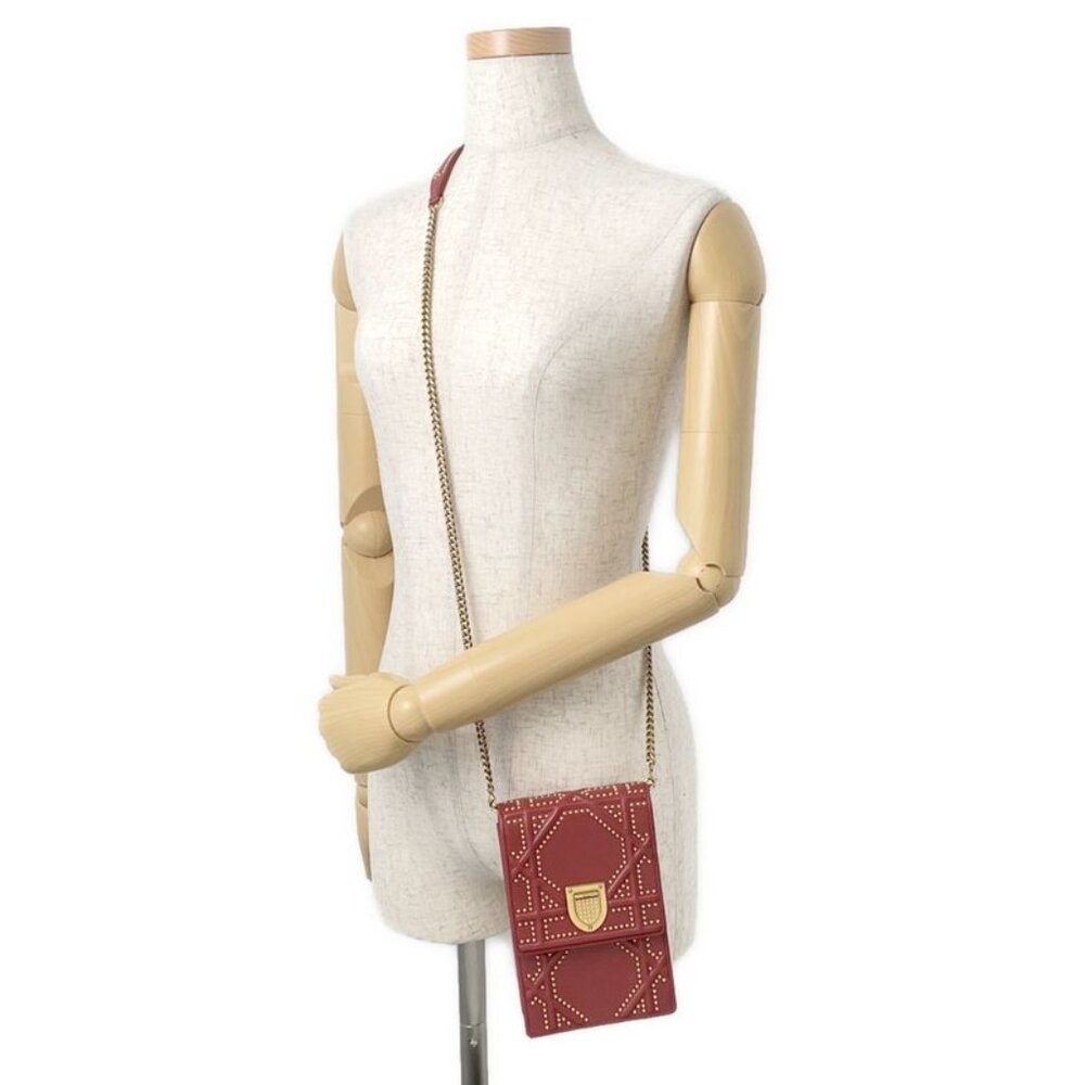 ★SOLD★ Dior Chain Shoulder Bag Diorama Studs Leather - Picture 4 of 10